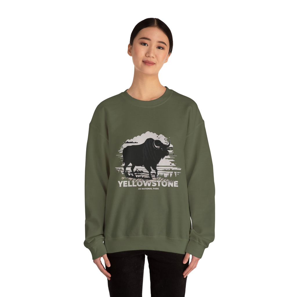 Yellowstone National Park Bison Sweatshirt — National Parks Supporter Apparel
